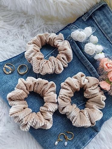 cartier prsten cena: Plišane gumice za kosu – scrunchies - Materijal: mekani pliš/velur sa — 6