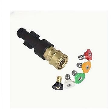 Adapter za prskalice pod pritiskom + set brzih dizni 1/4"