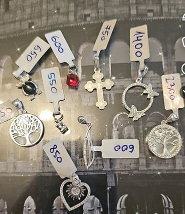 srebro vrbas: Srebrni nakit – više modela - Privjesak u obliku mačke: polirani — 20