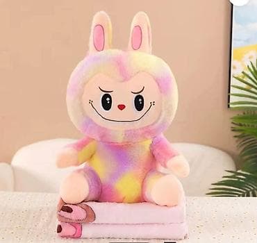 lama igracka: Plišani set: igračka zeka + mekano ćebe - Plišani zeka u pastelnim — 2