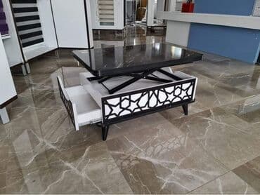 trpezarijski sto od paleta: Dostupne su 4 boje, Dimenzije stola su 60x90, a kada se rasklopi — 12