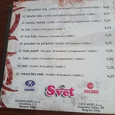 hej sloveni zbirka pesama: CD album: Ceca – Idealno loša Izdanje: Miligram Music / Ceca Music — 2