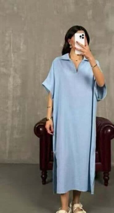 lepršava svečana haljina: 3XL (EU 46), bоја - Zelena, Oversize, Kratkih rukava — 6