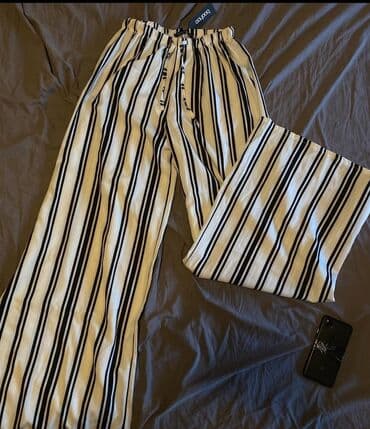 pocepane pantalone: S (EU 36), High rise, Flare — 1
