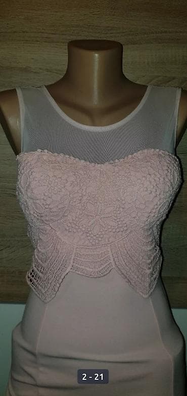 moda 2023 haljine: Haljina roza sa vezom na dekolte,kao nova.Sa elastinom. S,M AKCIJA — 4