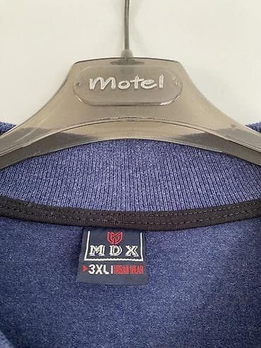 Majice: Muška polo majica MDX, siva - Klasičan kroj sa kragnom i tri dugmeta — 6