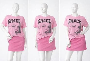 suknja til: Roze oversized majica sa štampom “GRACE” - Boja: svetloružičasta - — 4