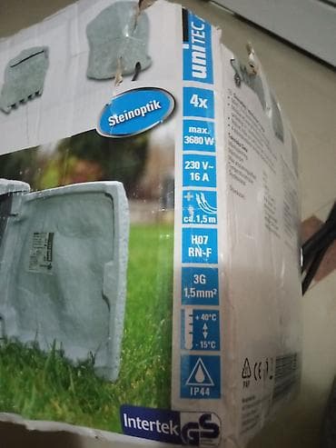 testera za cirkular fi 350: Baštenski razvodnik struje u obliku kamena – 4 utičnice - Diskretno — 6