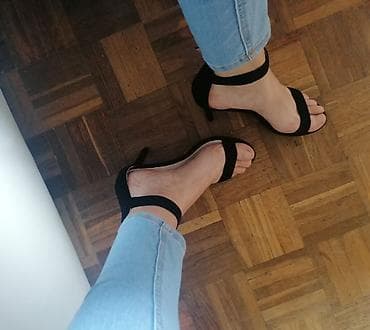 kupujem prodajem tn patike: Elegantne ženske sandale na potpeticu - Boja: crna - Model: otvoreni — 1