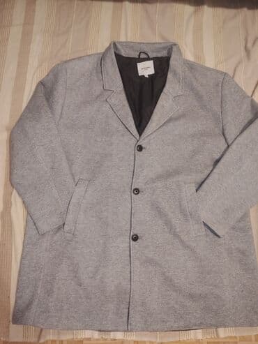 sivi tech fleece: Kaput, 4XL, bоја - Siva — 1