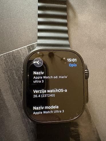 kofer za auto: Apple Watch Ultra 3 (49 mm) sa originalnom ambalažom i crnom Ocean — 2