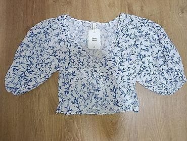 H&M bluza, veličina XS. - Model: kratka bluza na kopčanje