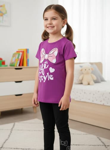 decije stvari za devojcice: NOV komplet za devojcice vel.10. Helanke i majica — 1