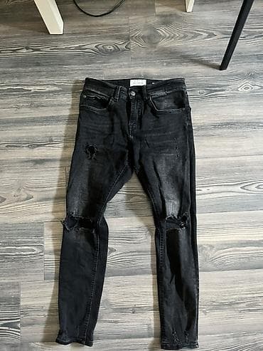 pantalone za svaki dan: Muške farmerke – 2 para 1) Plave slim/skinny farmerke sa efektnim — 3