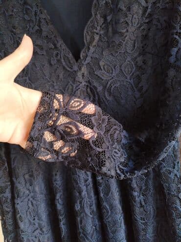 haljine duga novi sad: L, bоја - Tamnoplava, Koktel, klub, Dugih rukava — 3