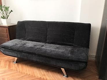 zelena sofa: Trosed na rasklapanje – antracit siva - Moderan trosed sa funkcijom — 3