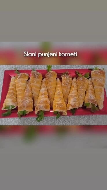 Bakery products: Slani rolat je ukusno pecivo, idealno za razne prilike. Dugačkog je — 6