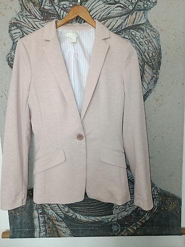 H&M ženski sako – svetloružičasta (blush) nijansa - Model
