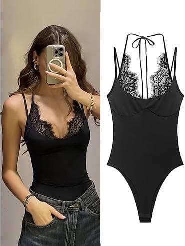lisca lingerie: Ženski čipkani bodi sa tankim bretelama
1850 din
S M L — 2