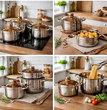 plasticna posuda sa poklopcem: 6-DELNI SET LONACA ✔ Premium INOKS 18/10 set sa 6 delova ✔ Vrhunska — 2