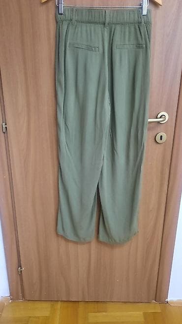 kengurovo blago platforma: Ženske pantalone DeFacto, veličina 36. - Boja: maslinasto zelena - — 3