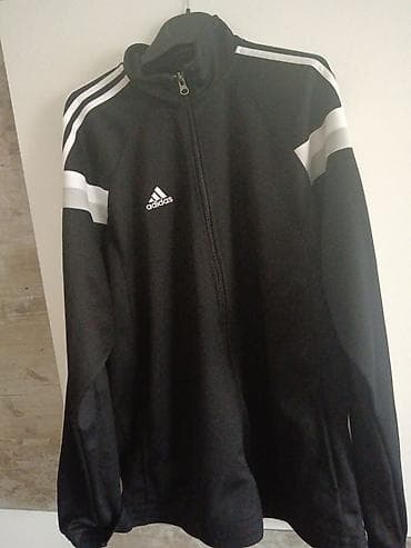 perla: Adidas trenerka gornji deo - Model: crna sportska jakna/trenerka sa — 1
