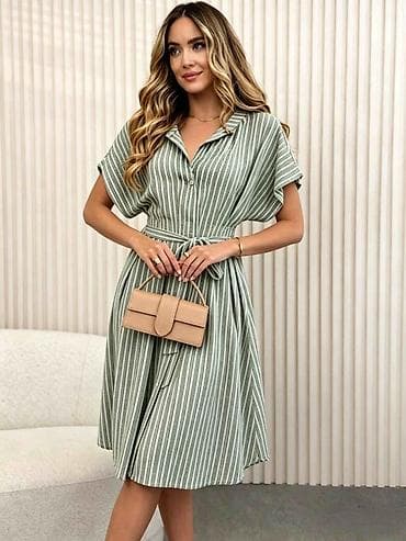 Haljine: ✅Letnja košulja-haljina sa prugama
✅2300 din 
✅S M L — 5