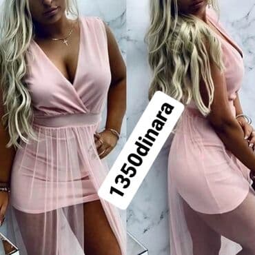 c a haljine 2022: One size, color - Pink, Cocktail, With the straps — 1