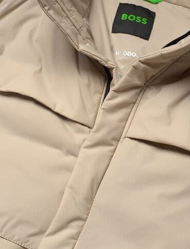 Coats and trench coats: Muška zimska jakna – bež. L,XL,XXL - Topla, pufnasta jakna sa visokim — 6