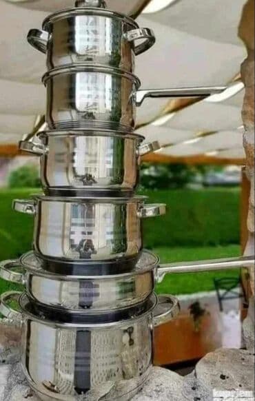 komplet serpe metalac cena: INOX set 6 šerpi
Cena 6300 — 1