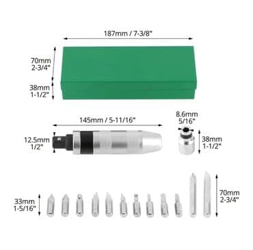 force alati – слике: Set udarnih odvijača 1/2" – 13 delova u metalnoj kutiji Opis: - — 3