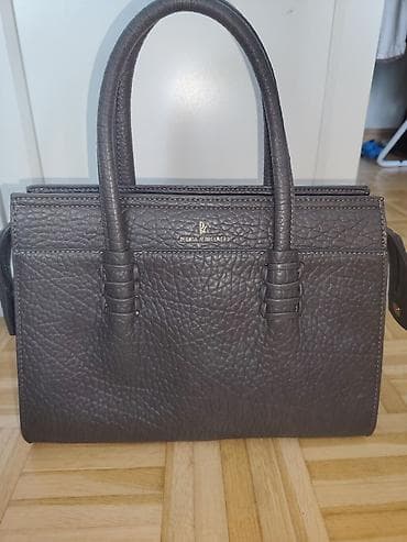 Regina Schrecker kožna torba – tamnosiva/ugljen siva - Materijal