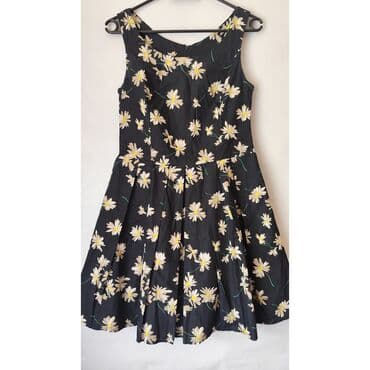 dugacke haljine: Zara M (EU 38), color - Black, Cocktail, Without sleeves — 1