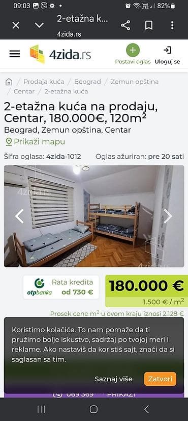 petrovac na mlavi nekretnine: Dvoetažna kuća, 120 m², Beograd – Zemun, Centar - Raspored: dve etaže — 5