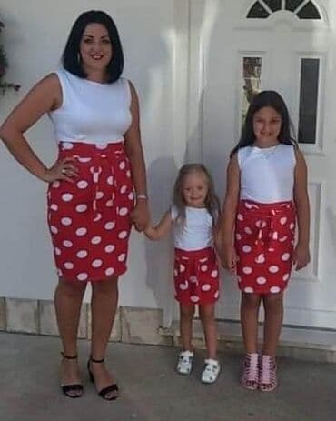 haljina 10: Haljine za mame i devojcice - rade se u velicinama od 1 do 12, i za — 14