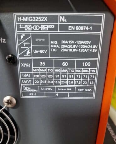 polovni co2 aparati za varenje: HAINA h-MIG 3252X No gas/mma/tig lift 3u1 digital Karakteristike — 6