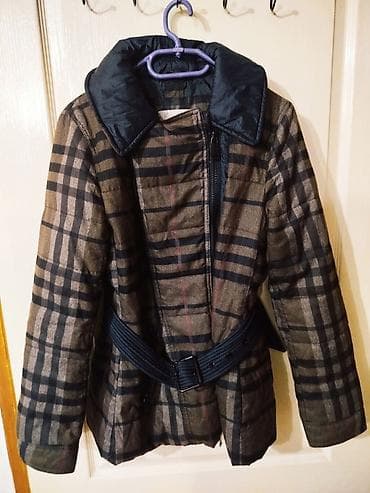 teranova jakne: Ženska zimska jakna sa kaišem - Klasičan karo dezen u nijansama — 5