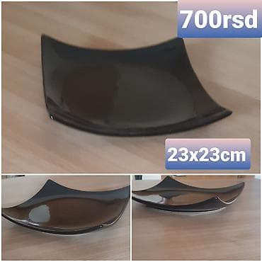 kabal 3x1.5 cena: Staklena kvadratna tacna sa blagim podignutim ivicama. - Materijal — 1