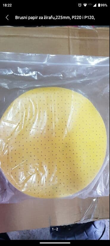 Pneumatski alati i kompresori: Brusni papir za zirafu,225mm,P220 i P120, prodaje se u paketu, paket — 1