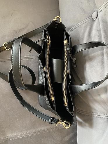turske torbe online prodaja: Crna ženska torba – strukturirani tote/crossbody model 
Parfios marka — 3