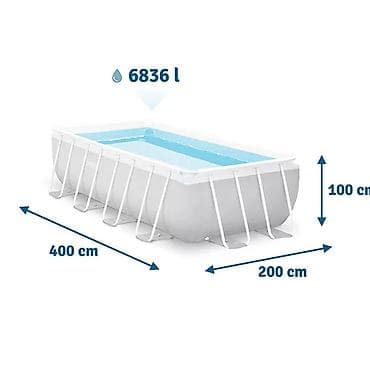 reducir za cunak 200 na 120: Porodični bazen za dvorište Intex Prism Frame 4 × 2 × 1 m (šifra — 1