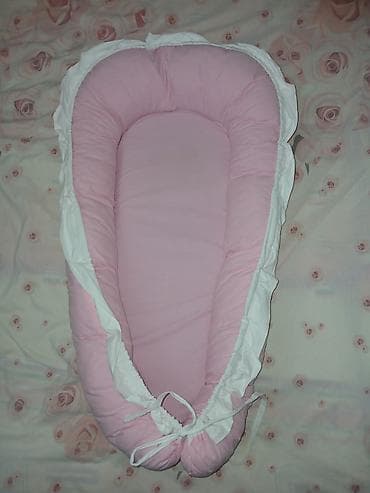 majice sa karnerima: Bebi gnijezdo / baby nest – roze sa belim detaljima - Udobno i meko — 1