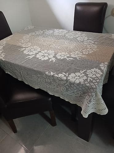 slike za devojku: Pamučni čipkani stolnjak – klasičan pravougaoni model dim 160 x130 - — 1