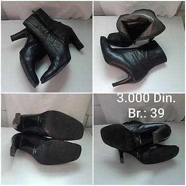 balmain sandale cena: Elegantne crne ženske kratke čizme Linea Italy. - Materijal — 4