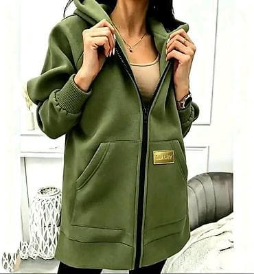 Ženska dukserica/jakna sa rajsferšlusom i kapuljačom - Model: duži