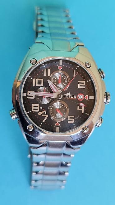 moderne patike sa platformom: Muški ručni sat LOTUS Arm Chrono – hronograf, nerđajući čelik - — 3