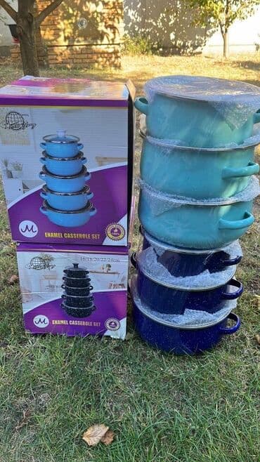 Kante: Set emajliranih šerpi – Enamel Casserole Set - Višedelni set šerpi od — 1