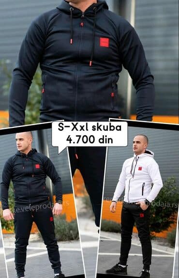 zimske jakne springfield: Muški komplet trenerke – scuba materijal - Model: dukserica sa — 1