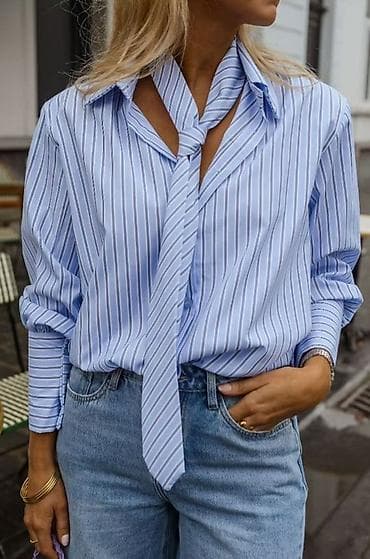 ✅✅Plavo-bela košulja na pruge sa kravatom u kompletu.
✅2400 din