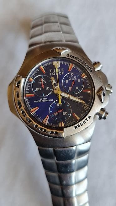 Ženska obuća: Time Force muški hronograf sat - Kućište i narukvica od nerđajućeg — 1